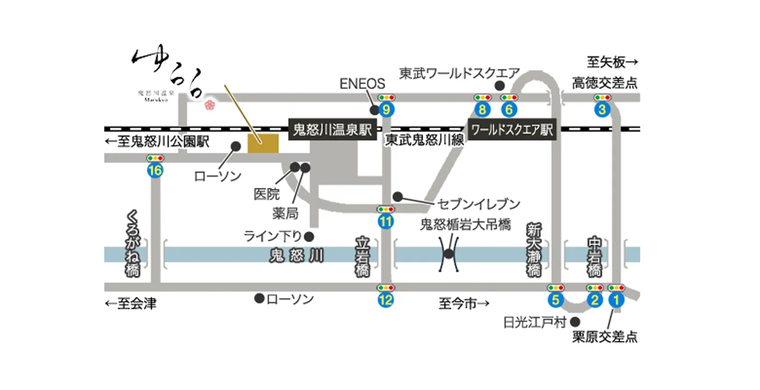 宿周辺の地図